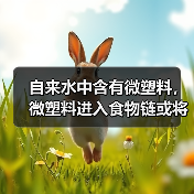 自来水中含有微塑料，微塑料进入食物链或将危害人类健康（图1）