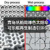 青岛帆船周绿色太阳伞 可乐瓶再生制造引环保关注(图3) 青岛帆船周绿色太阳伞 可乐瓶再生制造引环保关注(图3)